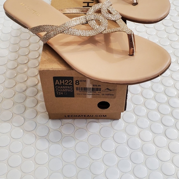 Le Chateau size 8 Rose Gold Flats - Picture 3 of 4